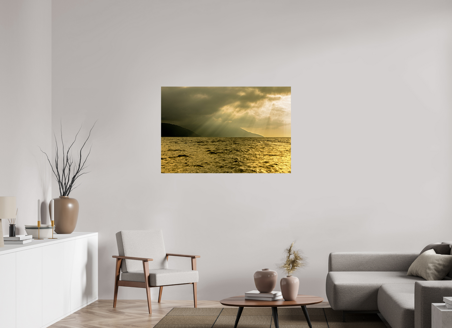 120 x 80 cm, Fine Art Print auf Alu-Dibond ohne Aufhang Canal de São Sebastião - Ilhabela - SP