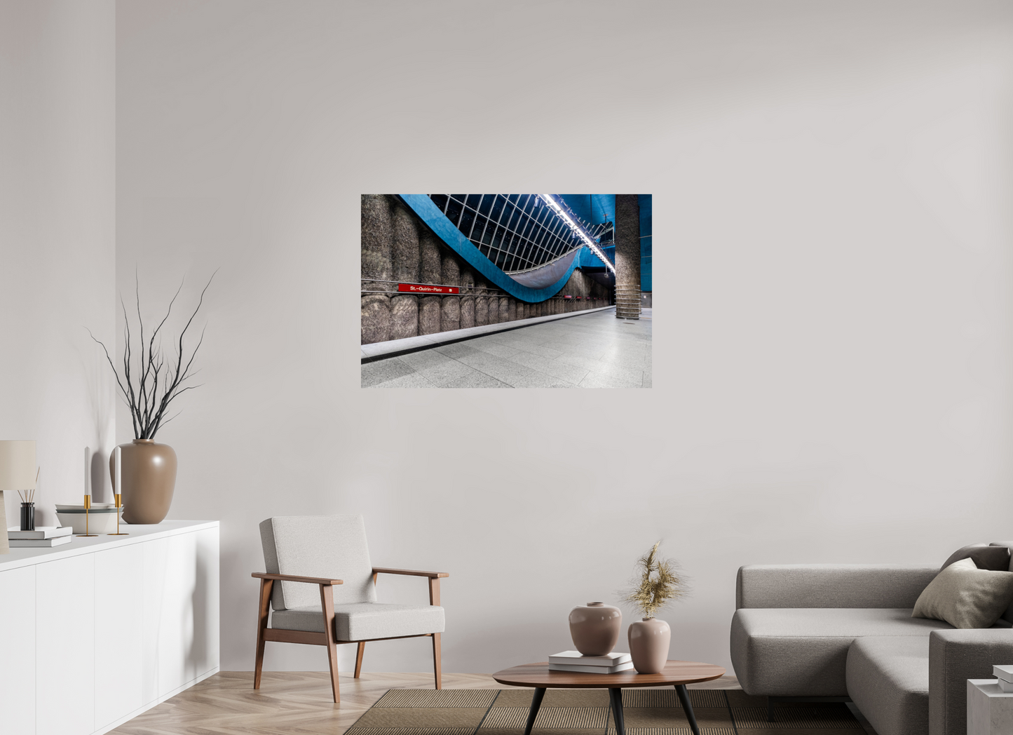 120 x 80 cm, Fine Art Print Metallic Edition St-Quirin-Platz #1 München