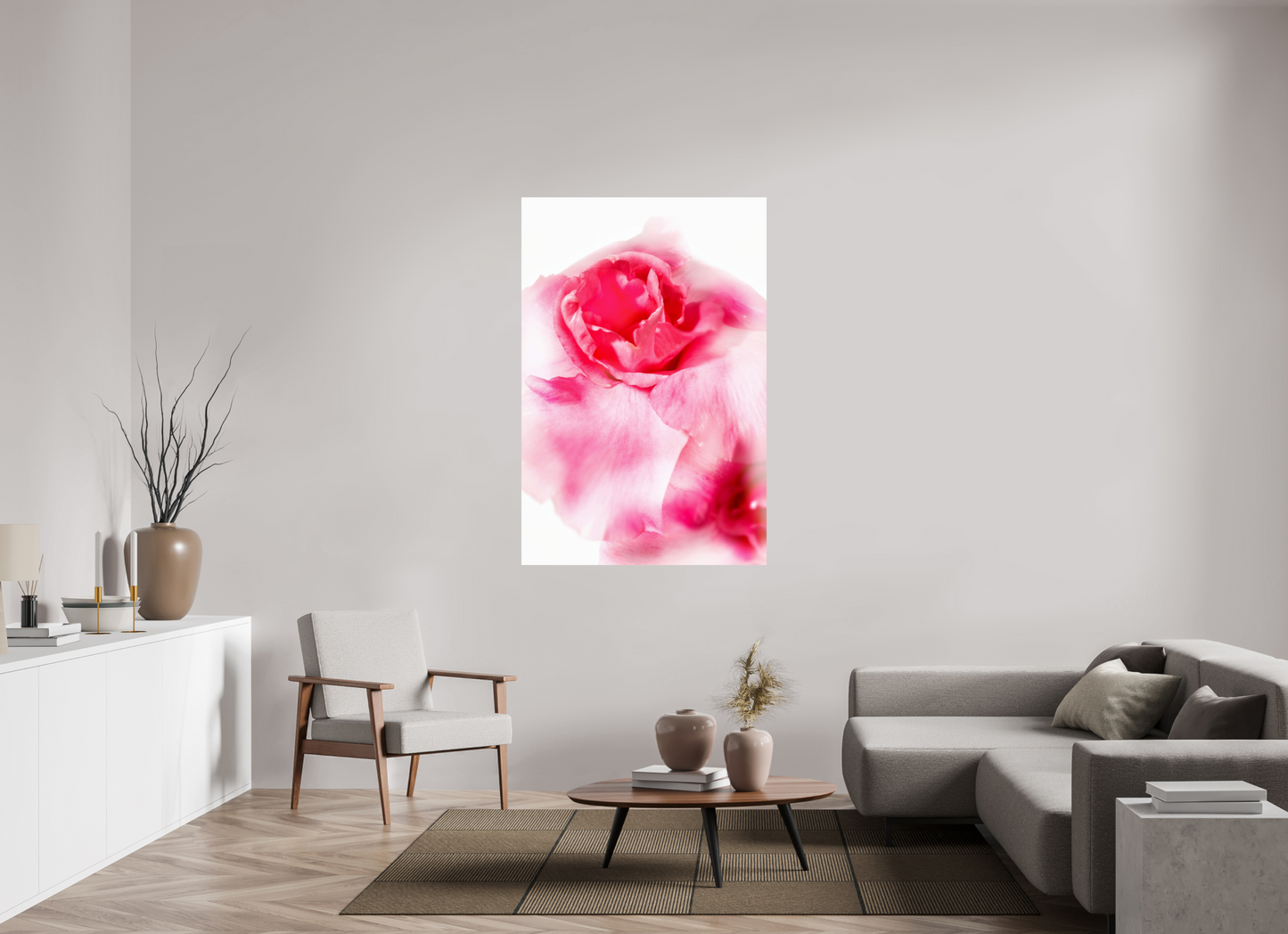 100 x 150 cm, Fine Art Print Baryta auf Alu-Dibond Rose_01