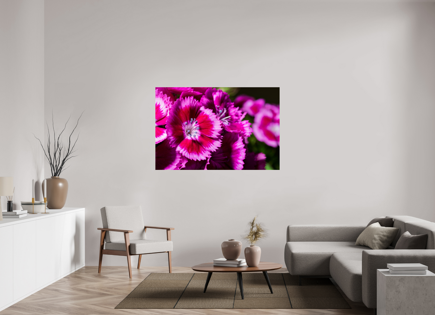 150 x 100 cm, Fine Art Print Baryta auf Alu-Dibond Bartnelke_01
