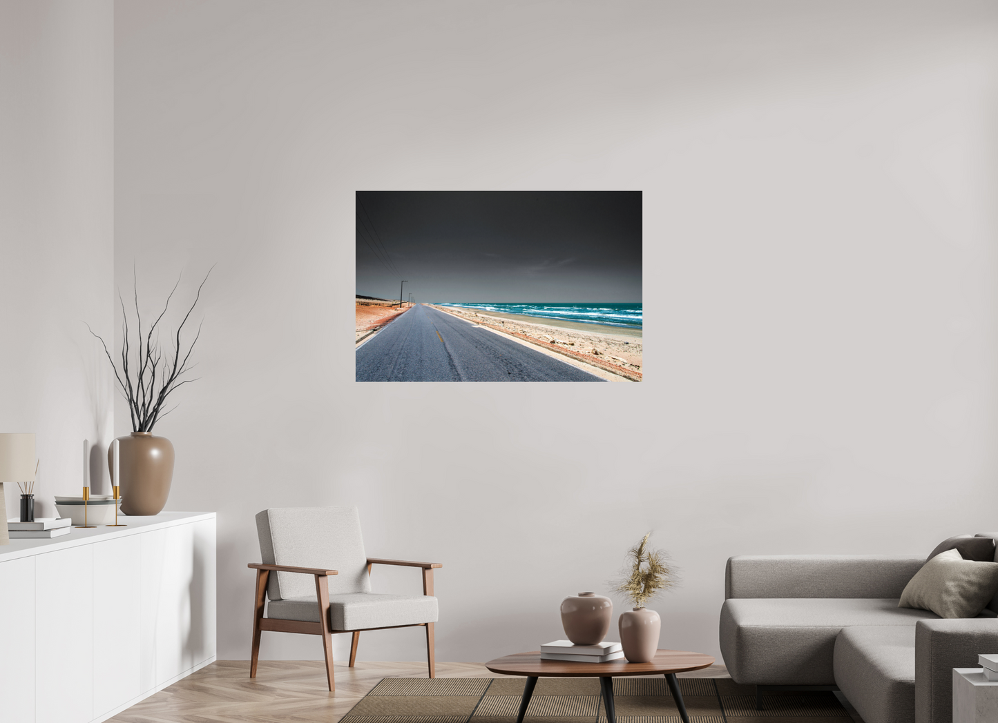 120 x 80 cm, Fine Art Print auf Alu-Dibond ohne Aufhang Ponta do Mel - Areia Branca - RN