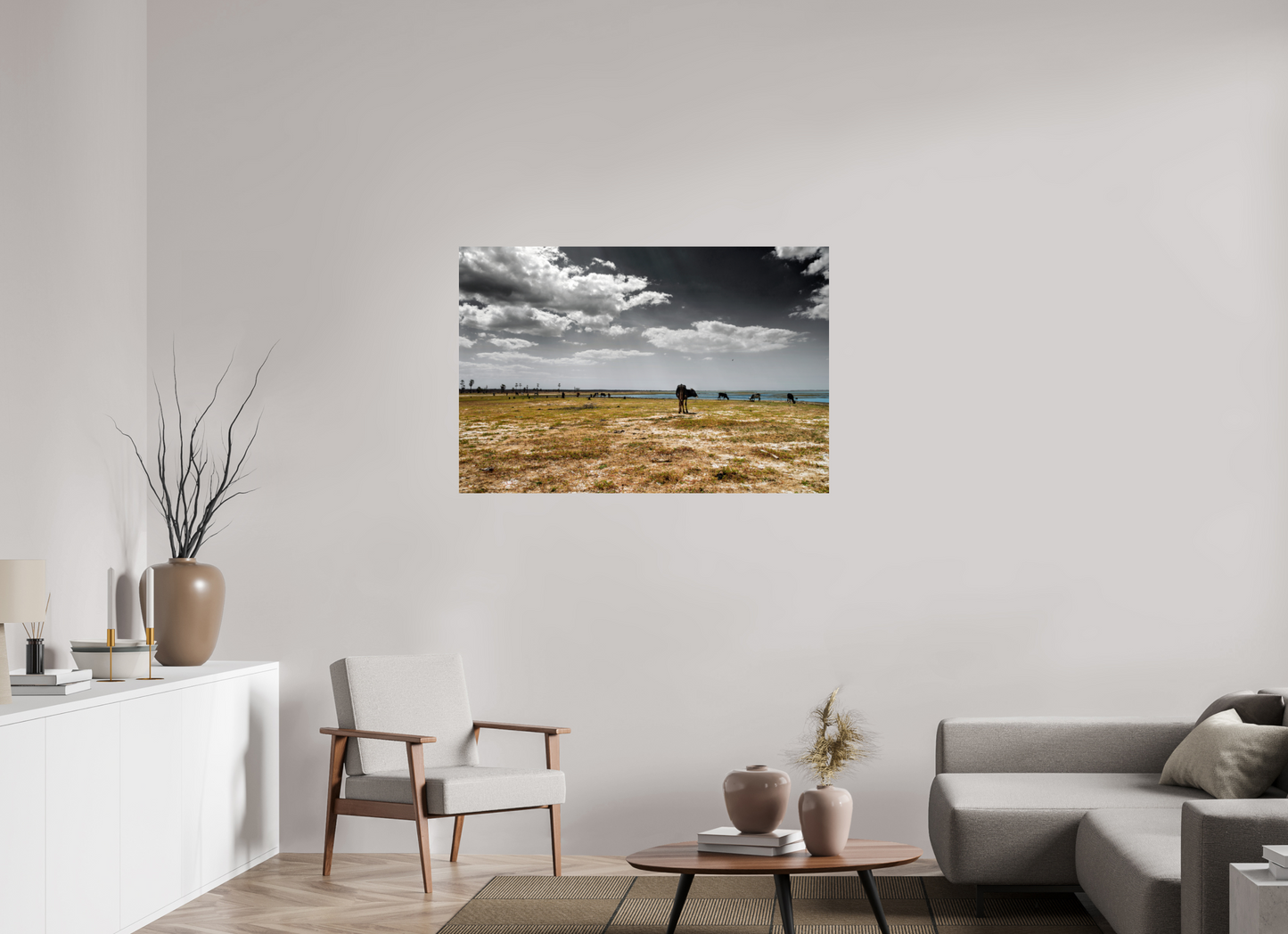 120 x 80 cm, Fine Art Print auf Alu-Dibond ohne Aufhang Açude - Pendências - RN
