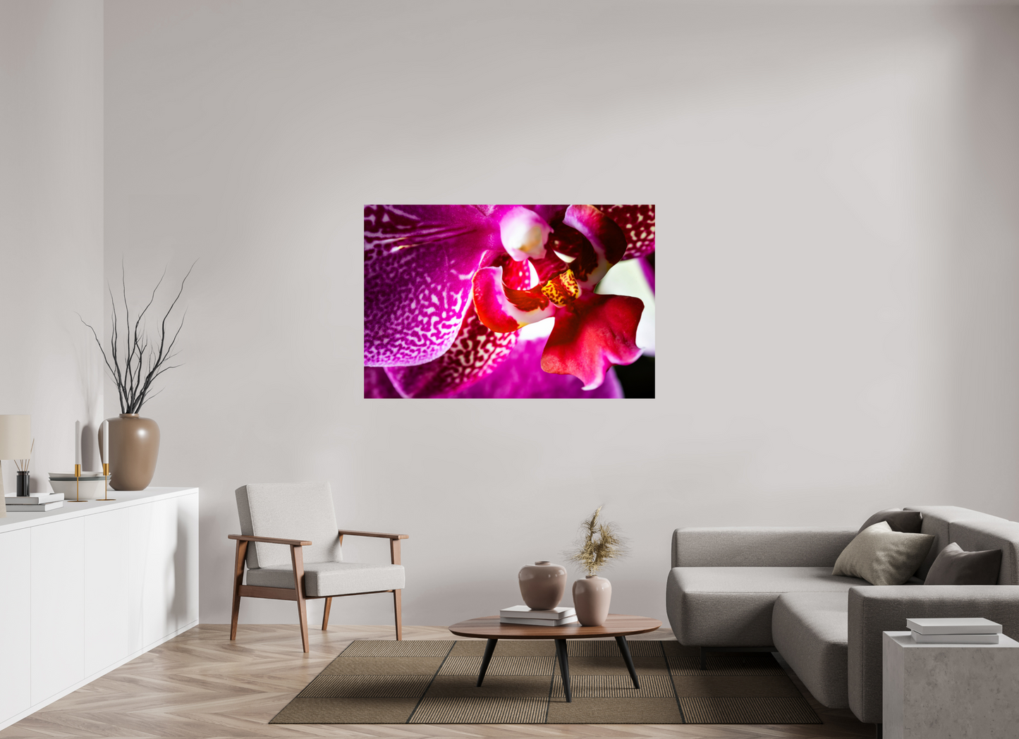 150 x 100 cm, Fine Art Print Baryta auf Alu-Dibond DORITAENOPSIS_BURGUNDY_02