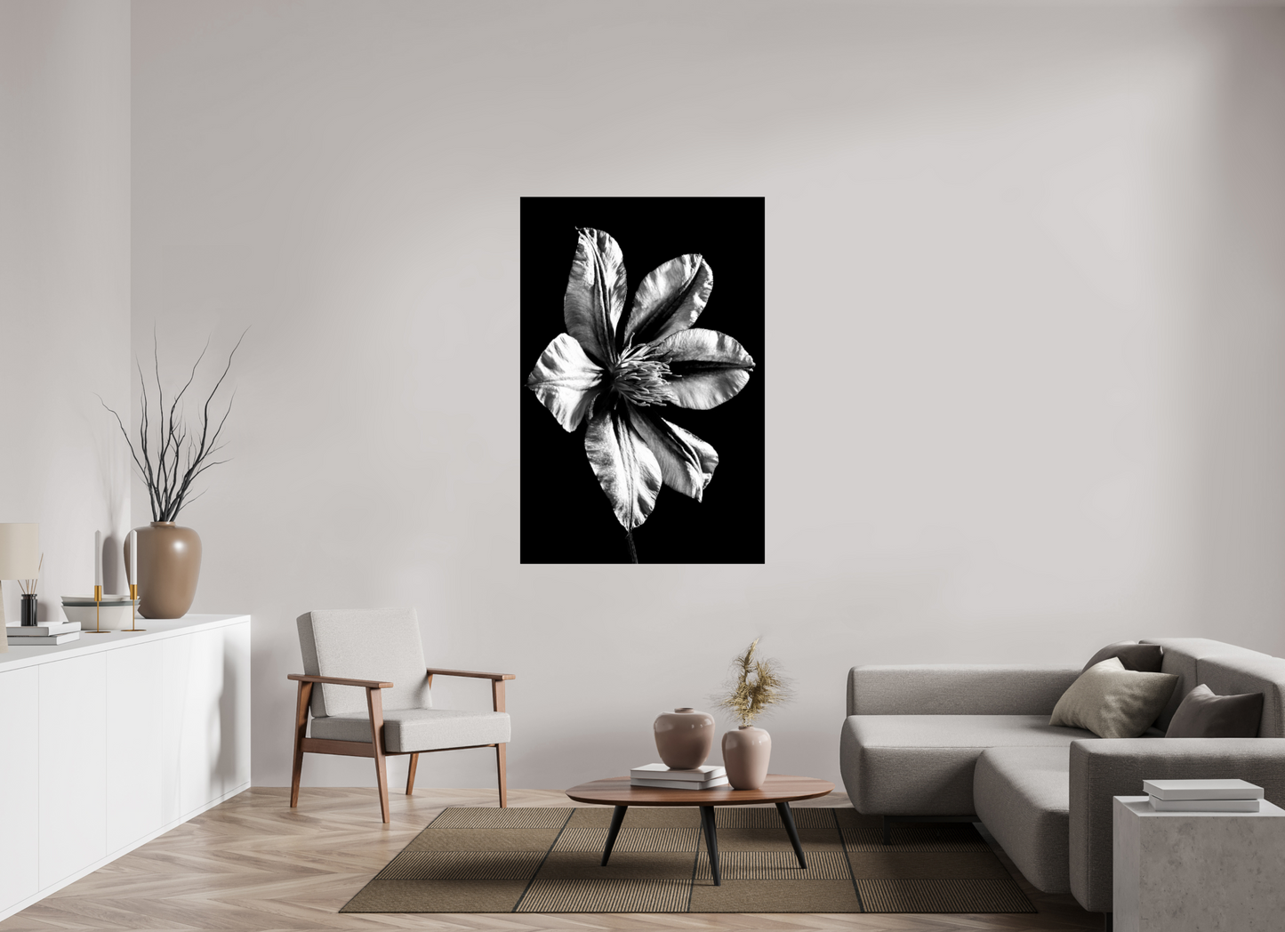 100 x 150 cm, Fine Art Print Baryta auf Alu-Dibond Clematis-04