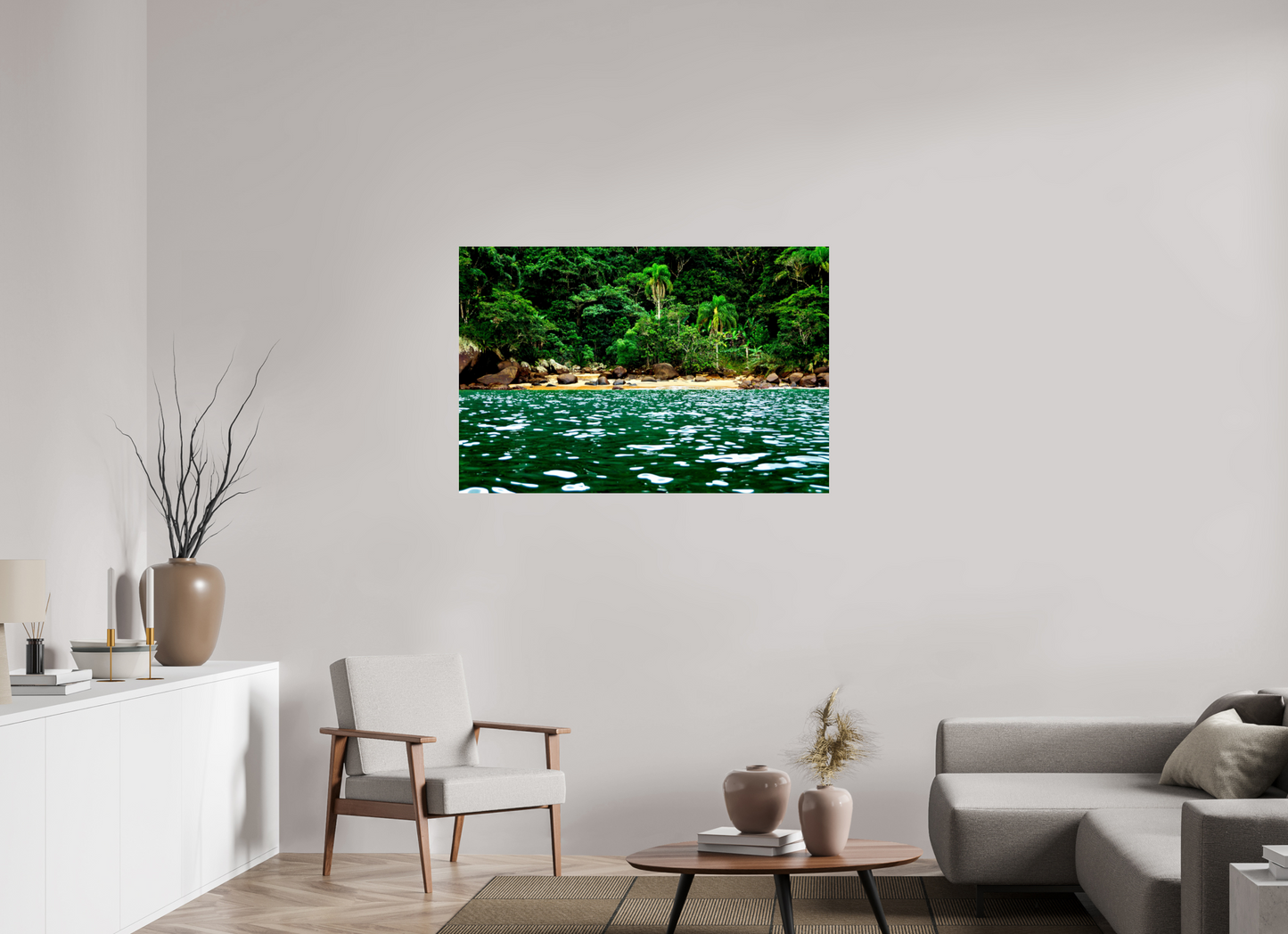 120 x 80 cm, Fine Art Print auf Alu-Dibond ohne Aufhang Costa de Ubatuba - Ubatuba - SP