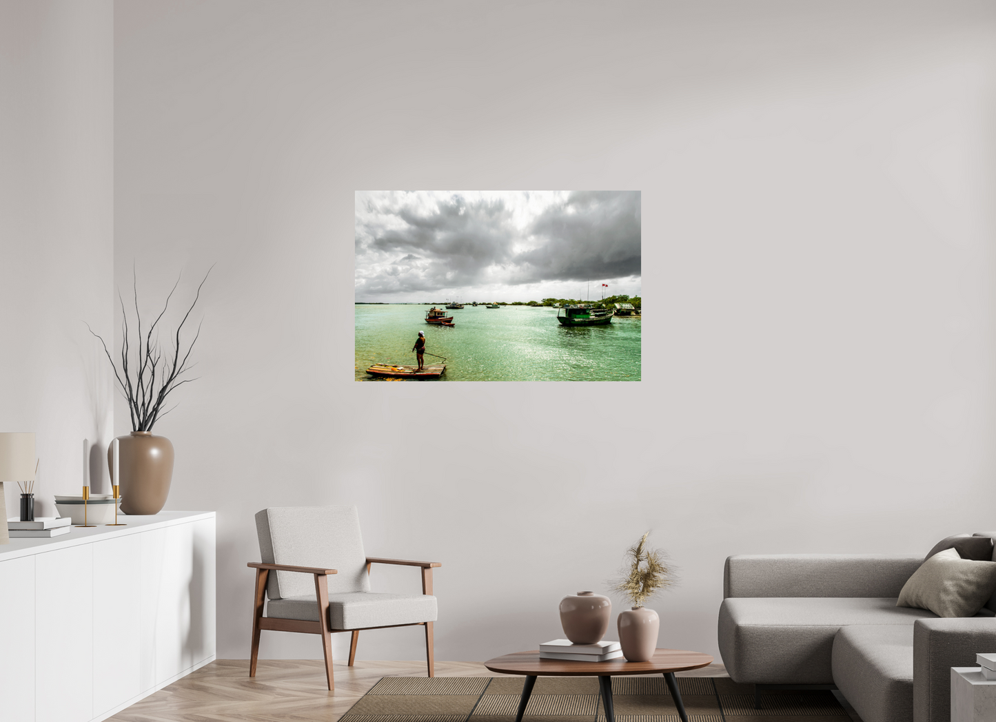 120 x 80 cm, Fine Art Print auf Alu-Dibond ohne Aufhang Rio João de Tiba - Santa Cruz Cabrália - BA