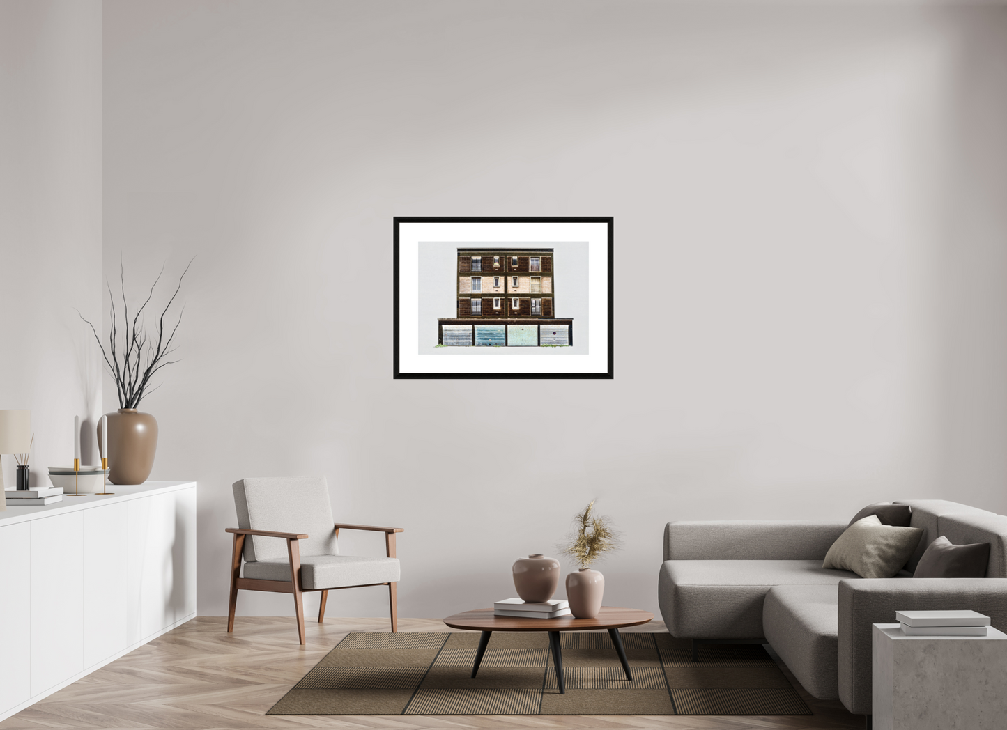90 x 60 cm, Le Havre _ Framed _Passepartout_Photo Silk Baryta Hahnemuehle Garage