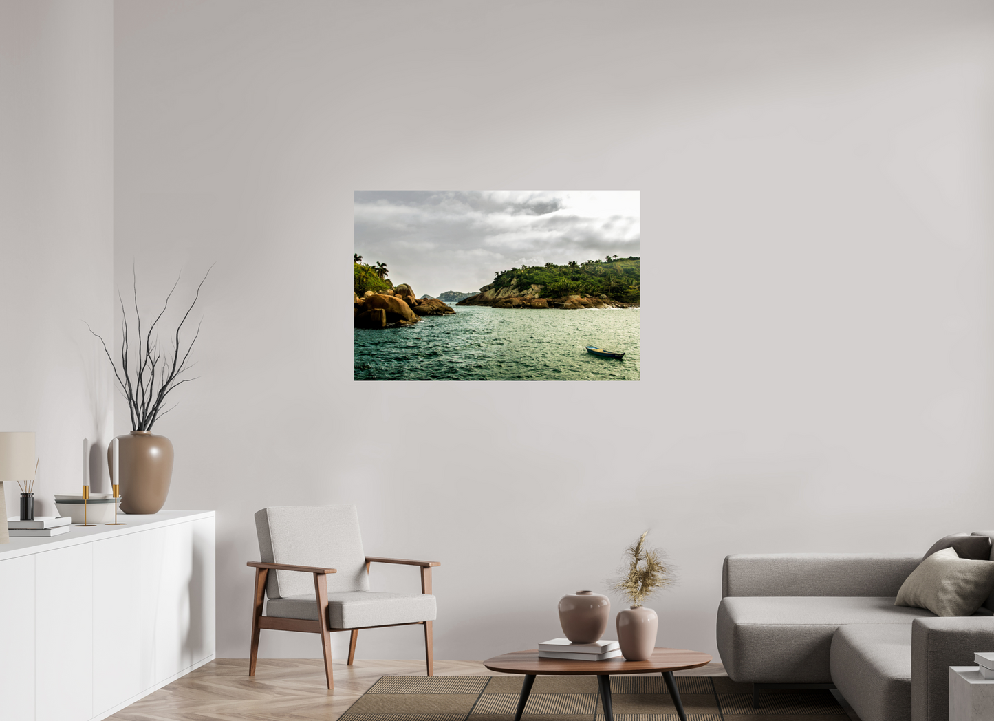 120 x 80 cm, Fine Art Print auf Alu-Dibond ohne Aufhang Ilha Vitória - Ilhabela - SP