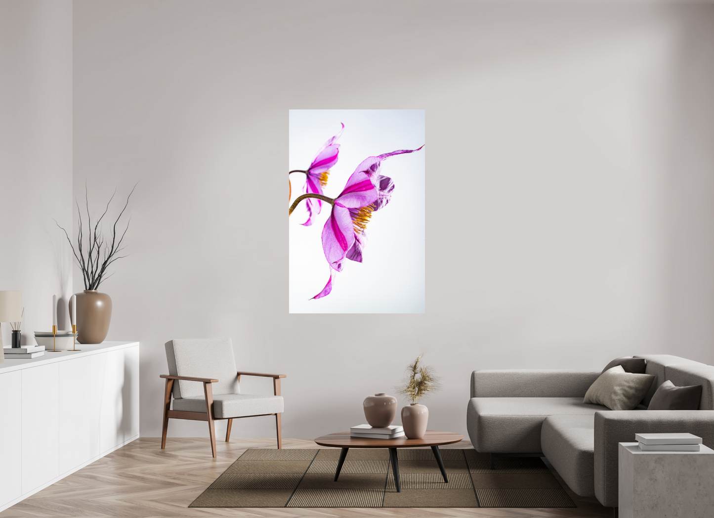100 x 150 cm, Fine Art Print Baryta auf Alu-Dibond Clematis-06