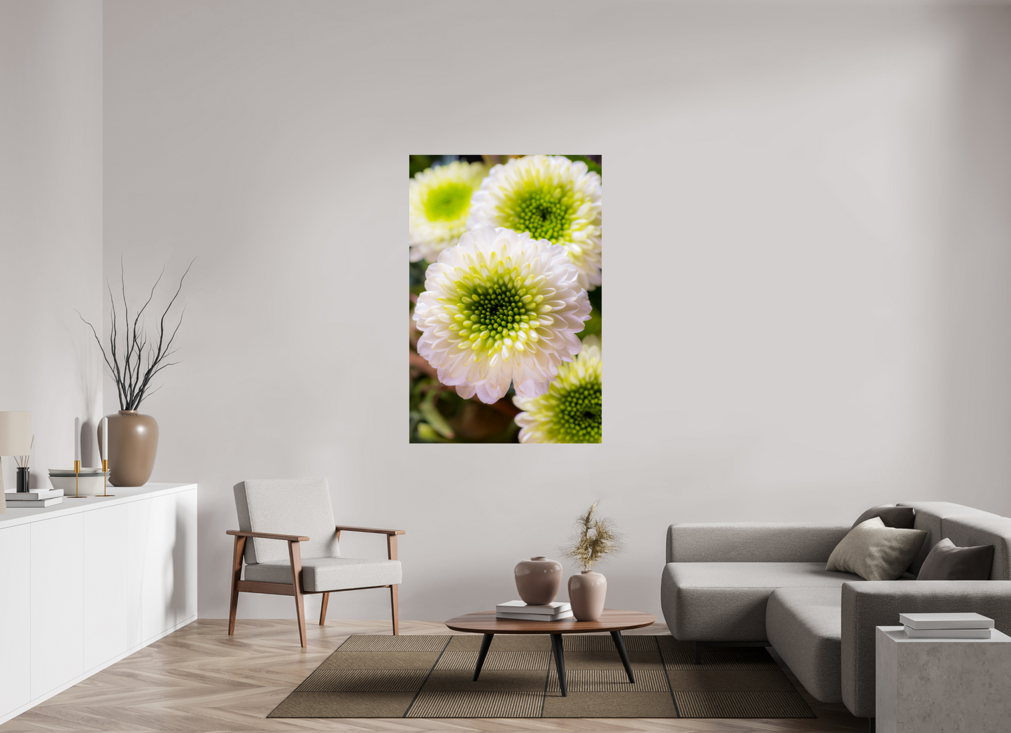 100 x 150 cm, Fine Art Print Baryta auf Alu-Dibond Chrysanthemen-01