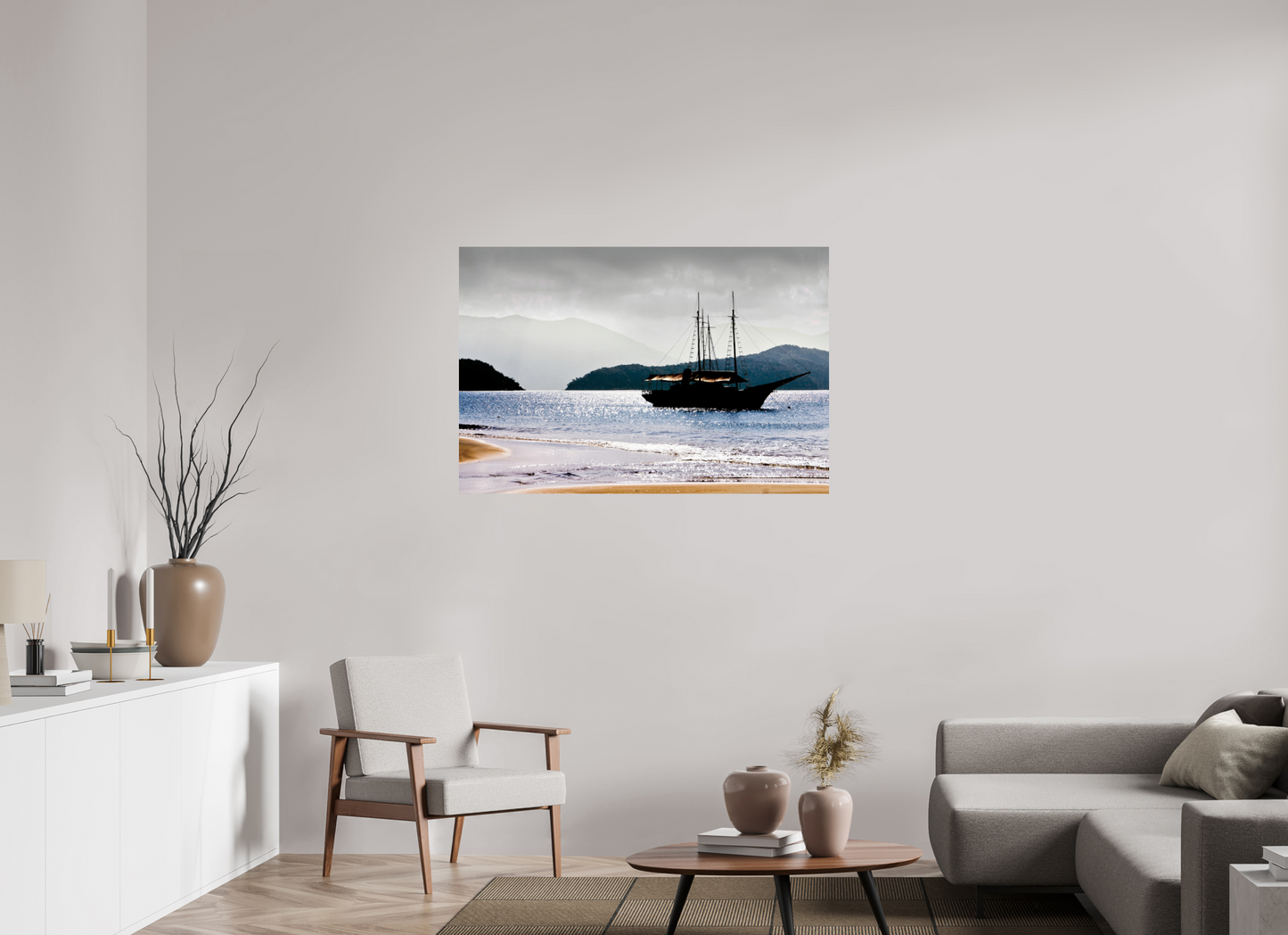 120 x 80 cm, Fine Art Print auf Alu-Dibond ohne Aufhang Ilha dos Porcos - Ubatuba - SP