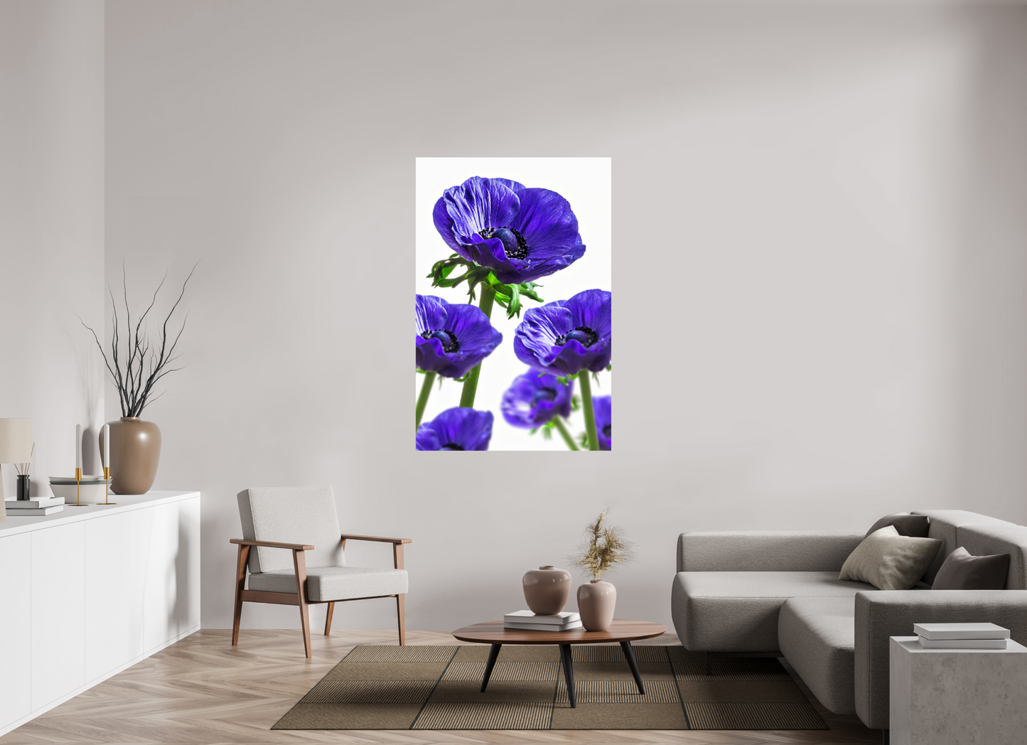 100 x 150 cm, Fine Art Print Baryta auf Alu-Dibond Kronenanemone_06