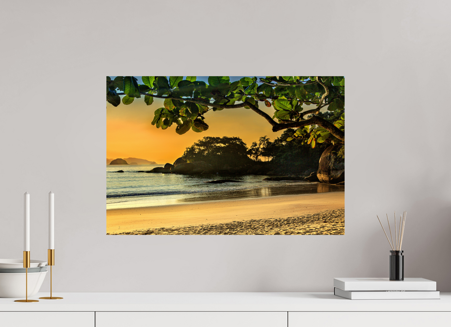 60 x 40 cm, Fine Art Print auf Alu-Dibond ohne Aufhang Praia do Félix - SP