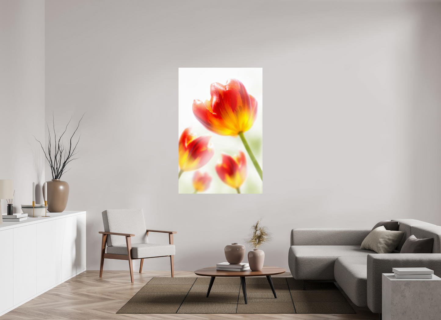 100 x 150 cm, ChromaLuxe HD Metal Print Tulpe-02