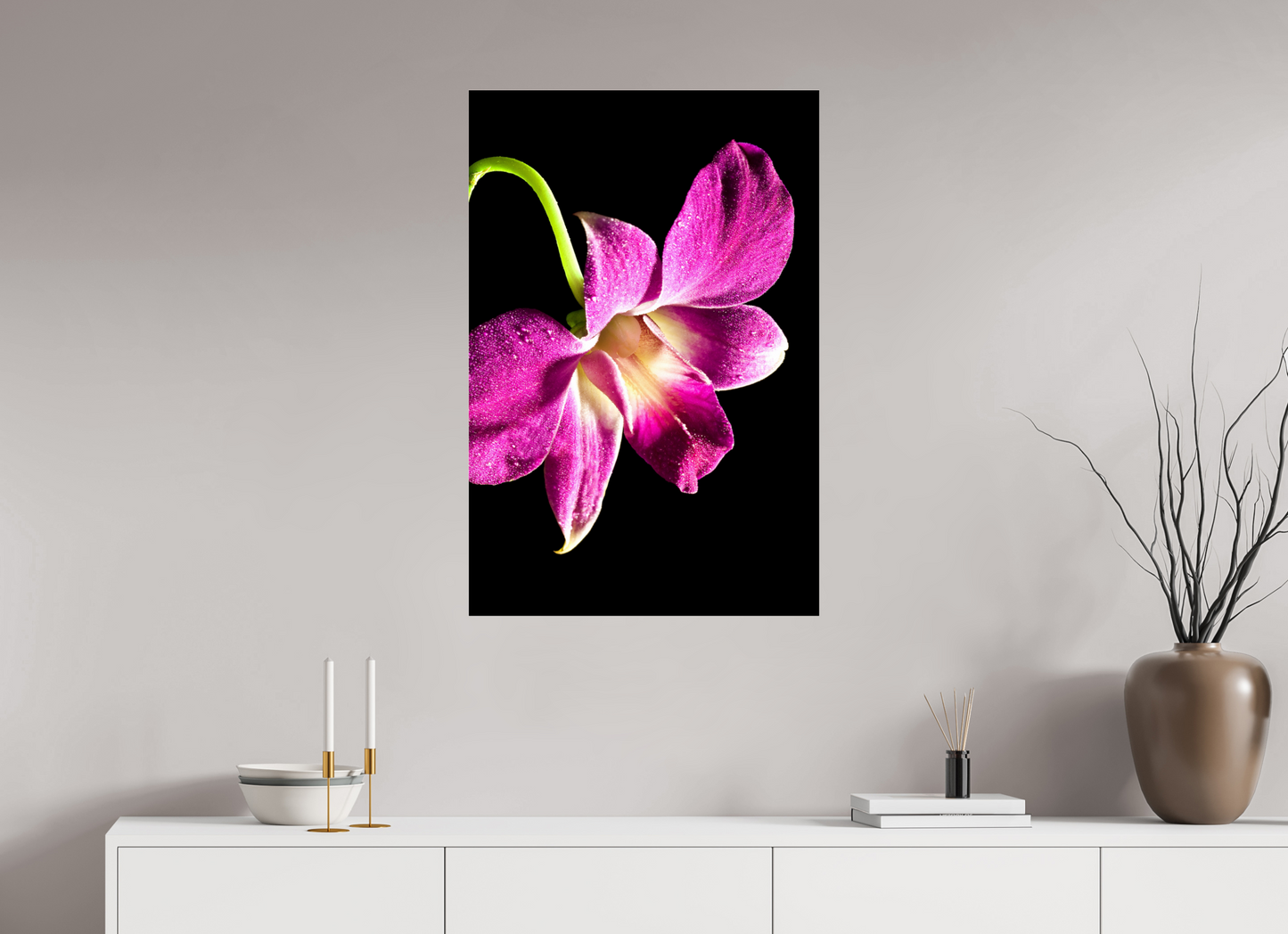 60 x 90 cm, Glänzender Foto-Abzug Acrylglas Phalaenopsis-2