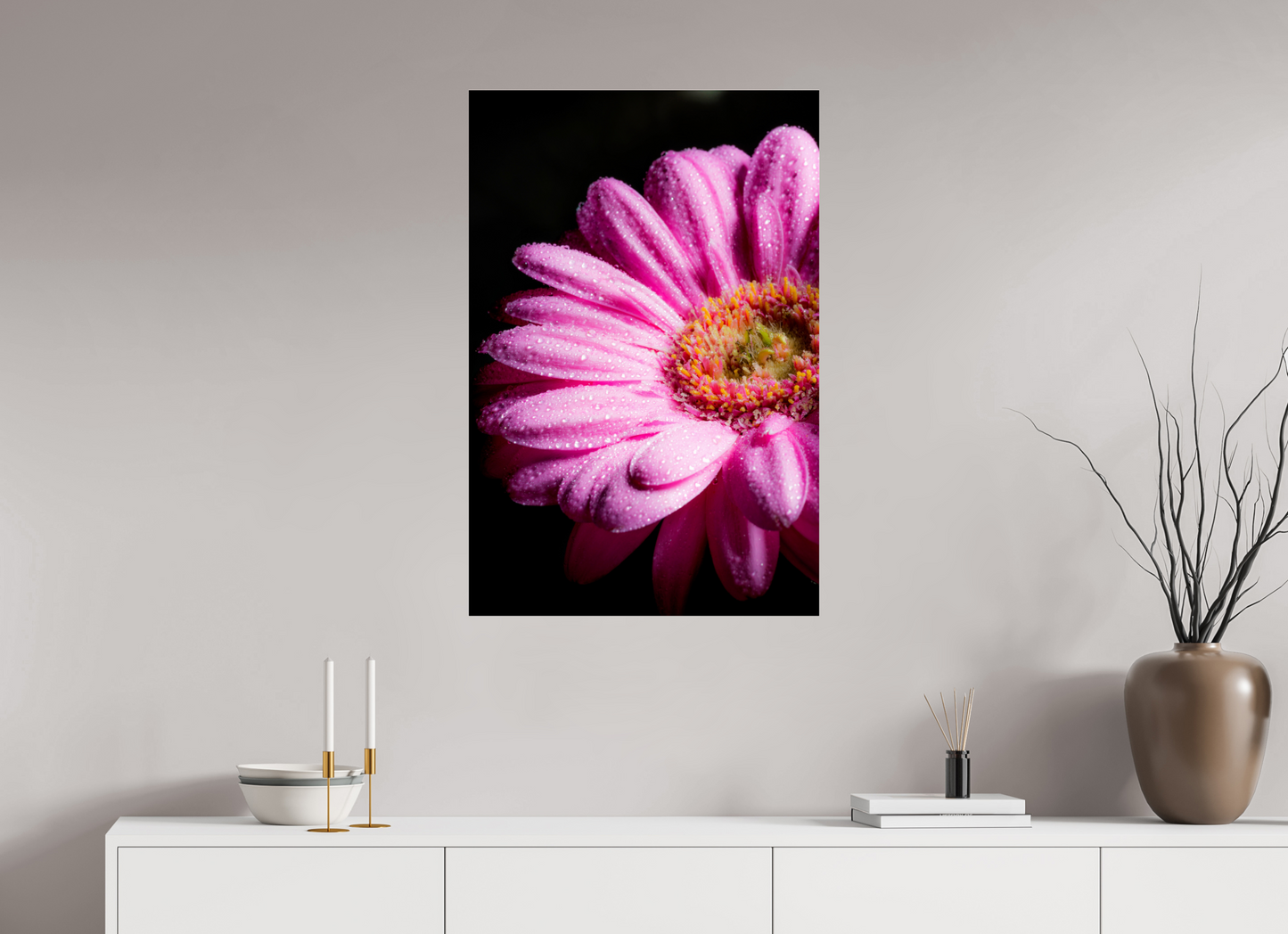 60 x 90 cm, Glänzender Foto-Abzug Acrylglas Gerbera_05