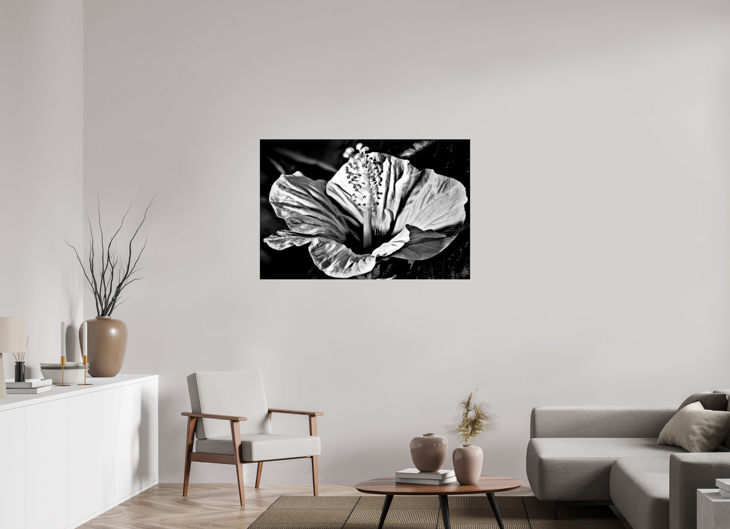 120 x 80 cm, Glänzender Foto-Abzug Acrylglas Hibiscus-01