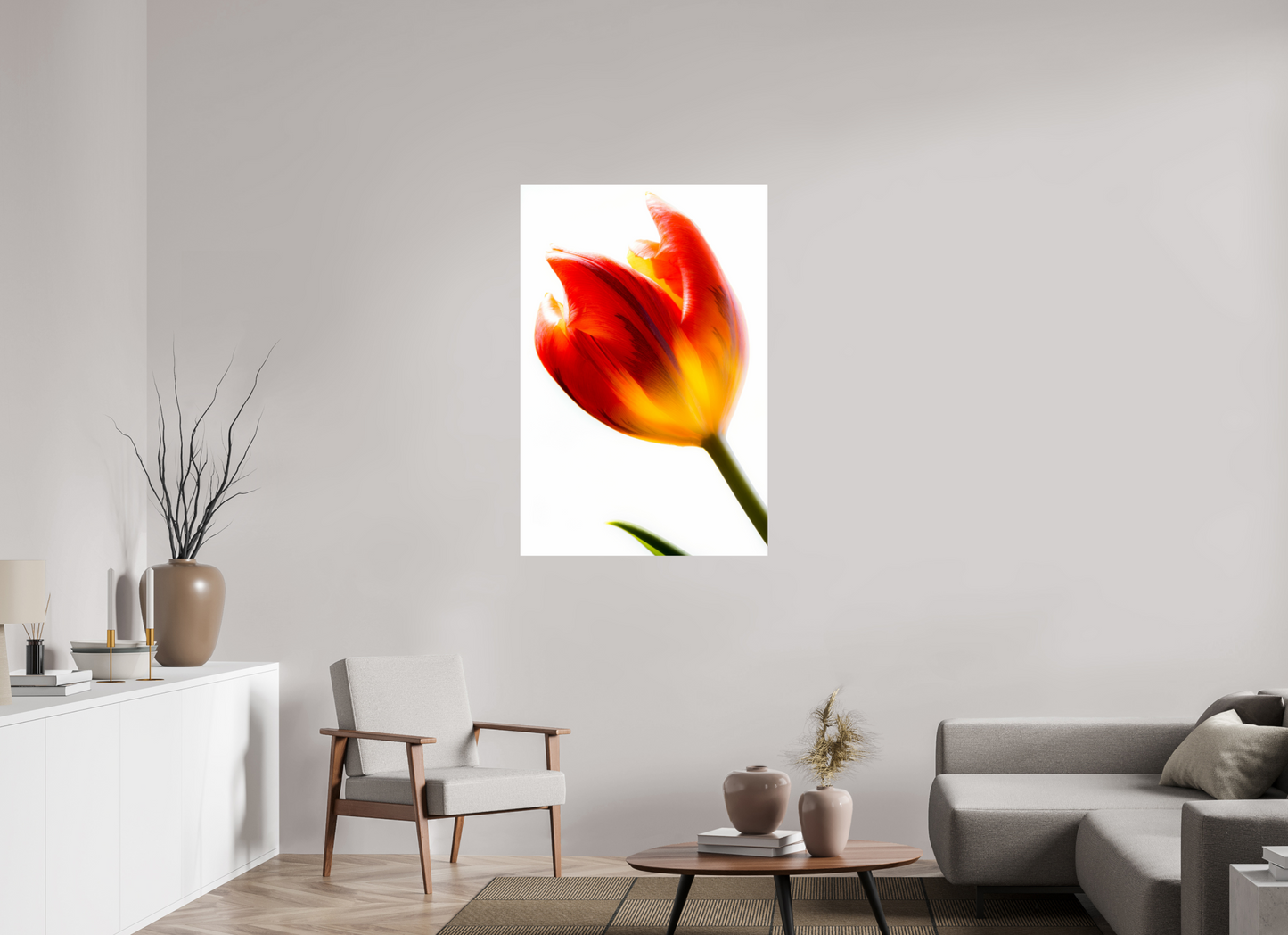 80 x 120 cm, ChromaLuxe HD Metal Print Tulpe-04