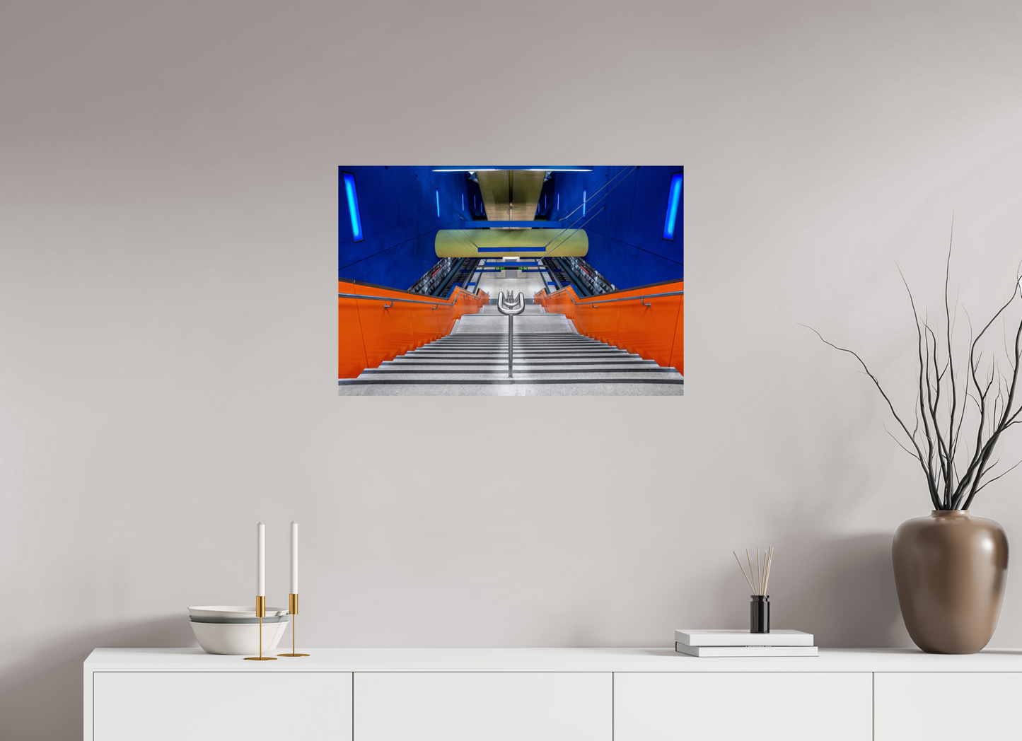 75 x 50 cm, Fine Art Print Metallic Edition Olympia Einkaufszentrum #1 München