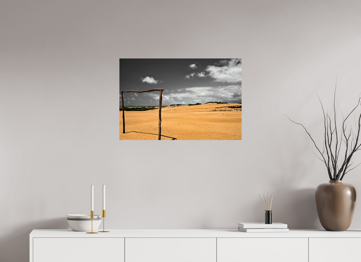 75 x 50 cm, Fine Art Print auf Alu-Dibond ohne Aufhang Praia de Itaúnas - Itaúnas - ES