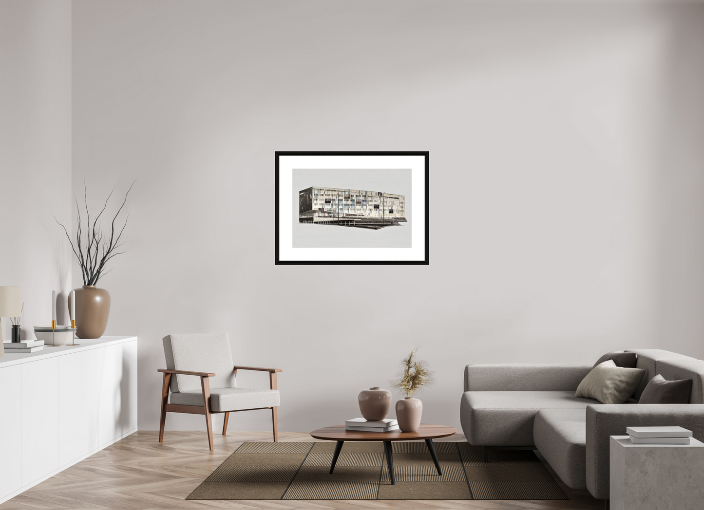 90 x 60 cm, Le Havre _ Framed _Passepartout_Photo Silk Baryta Hahnemuehle Ensm
