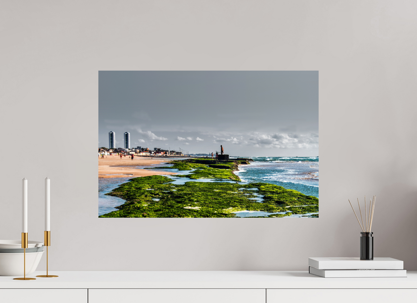 60 x 40 cm, Fine Art Print auf Alu-Dibond ohne Aufhang Praia do Pina - Recife - PE