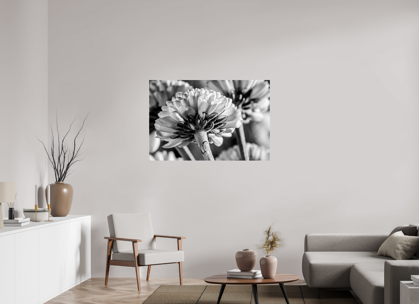 120 x 80 cm, Glänzender Foto-Abzug Acrylglas Chrysanthemen-03