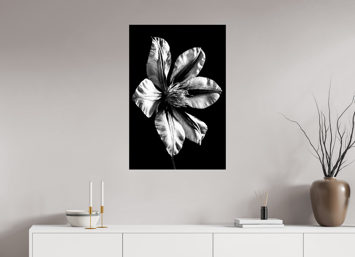 60 x 90 cm, Fine Art Print Baryta auf Alu-Dibond Clematis-04