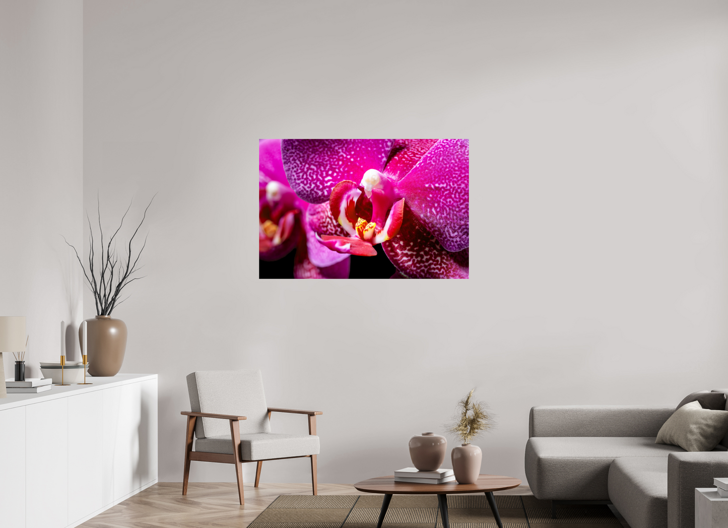 120 x 80 cm, Fine Art Print Baryta auf Alu-Dibond DORITAENOPSIS_BURGUNDY_01