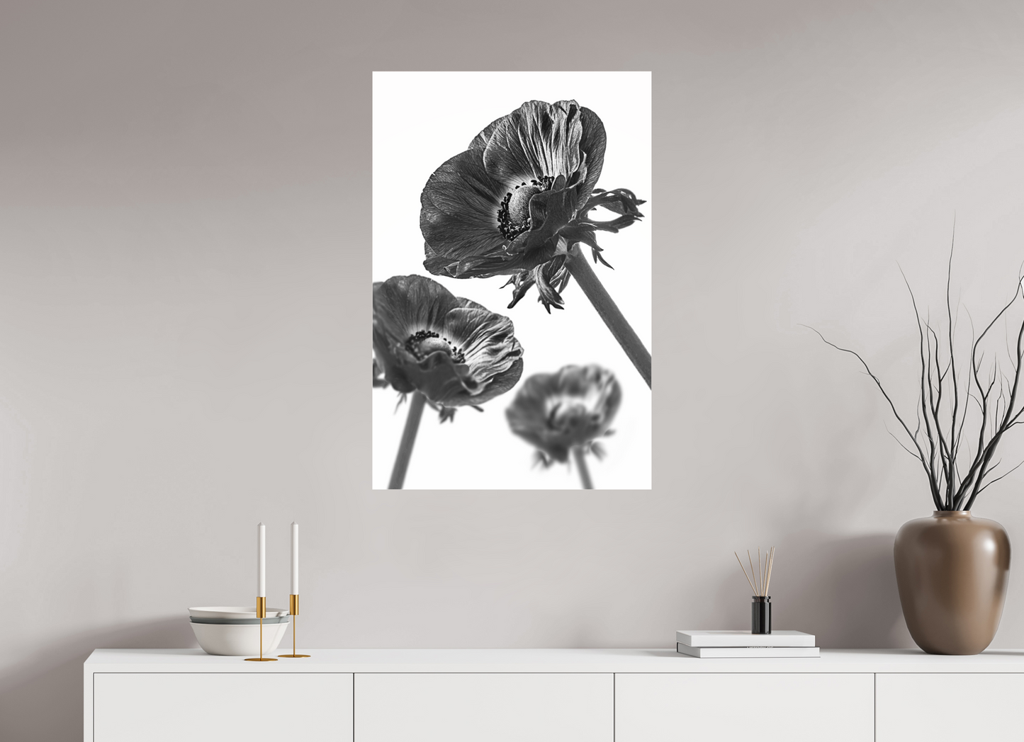 60 x 90 cm, Glänzender Foto-Abzug Acrylglas Kronenanemone_08