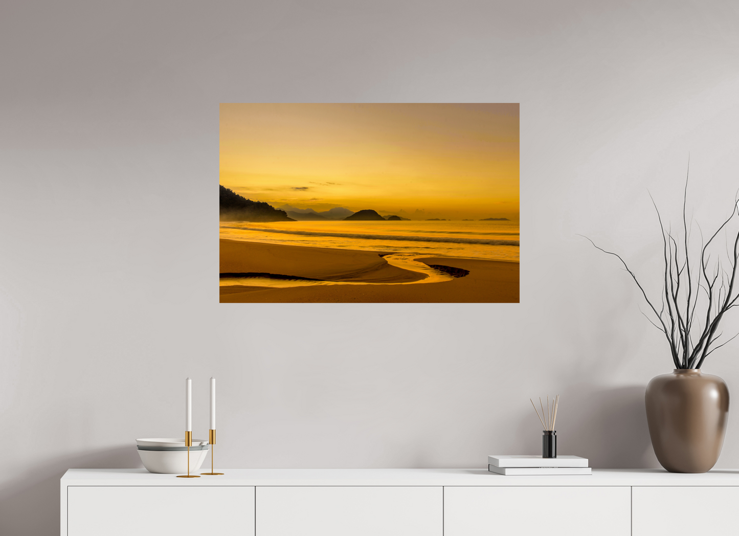 90 x 60 cm, Fine Art Print auf Alu-Dibond ohne Aufhang Praia do Félix - SP #2