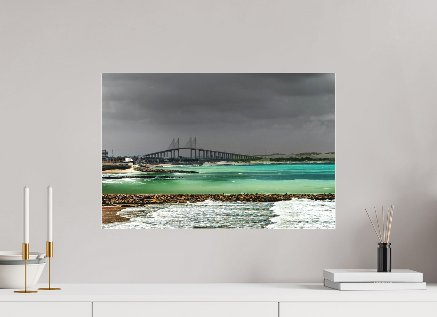 60 x 40 cm, Fine Art Acrylglas Matt Praia de Miami - Natal - RN