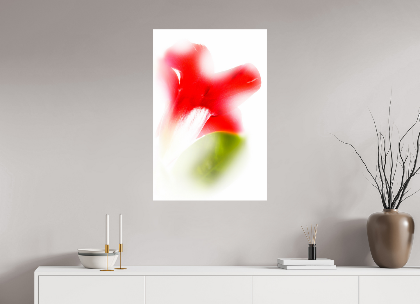 60 x 90 cm, Fine Art Print Baryta auf Alu-Dibond Abstract Green