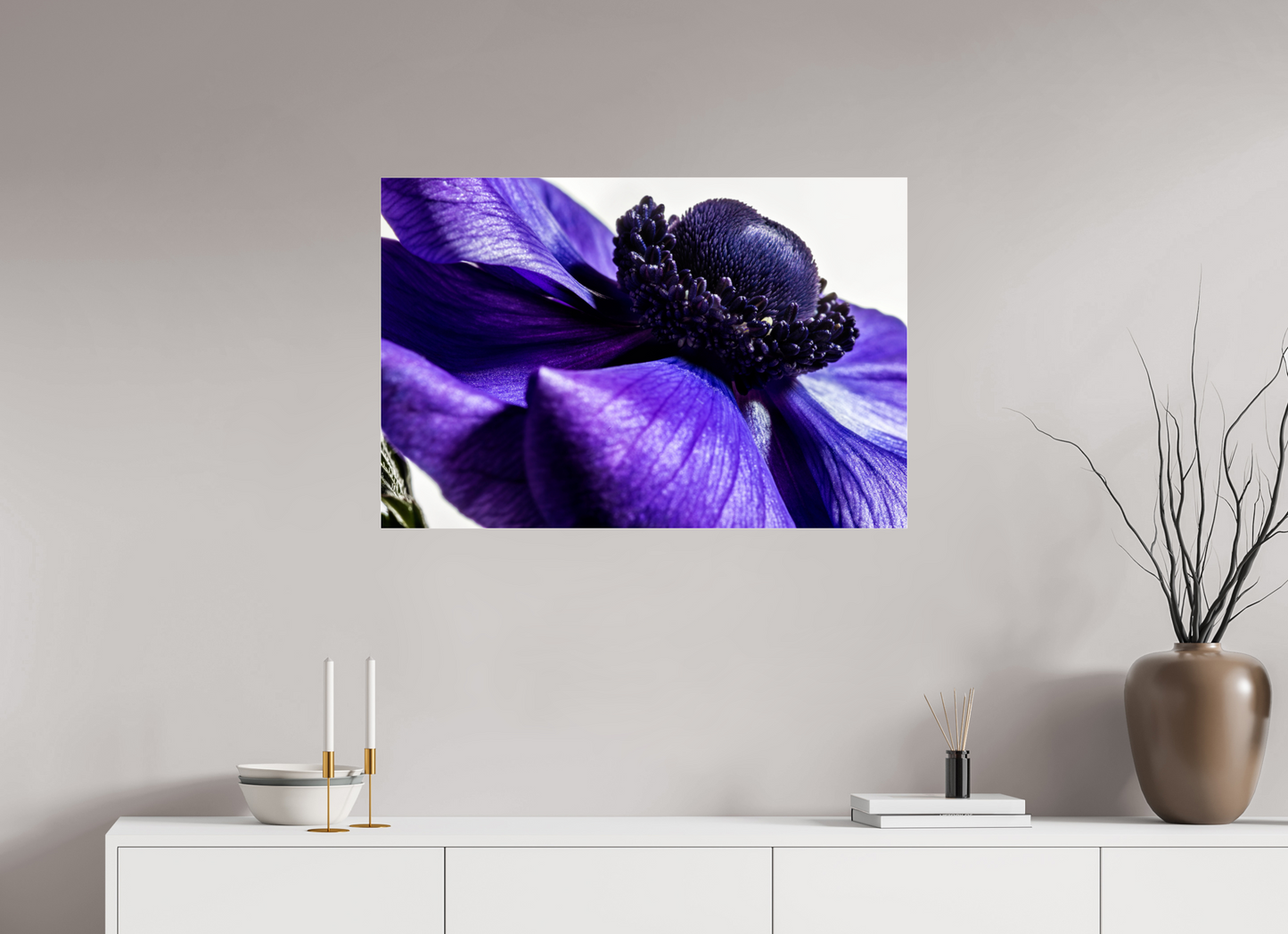 90 x 60 cm, Glänzender Foto-Abzug Acrylglas Kronenanemone_04