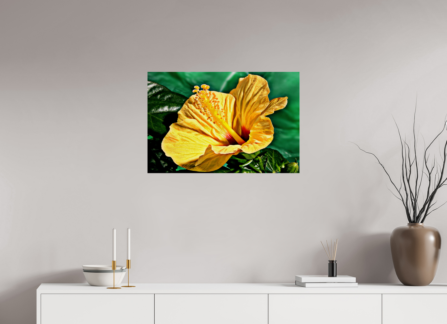 75 x 50 cm, ChromaLuxe HD Metal Print Hibiscus-02
