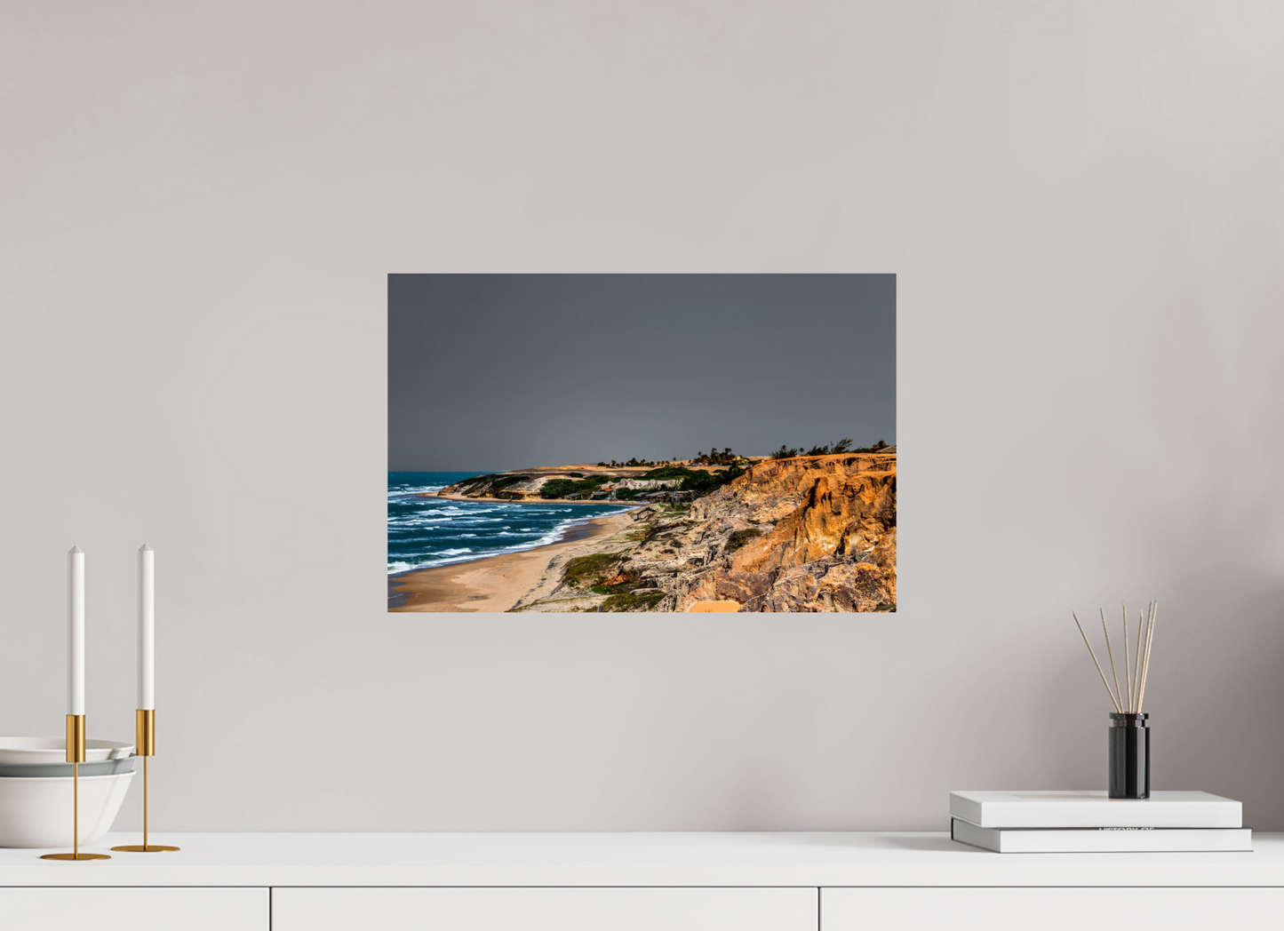 45 x 30 cm, Fine Art Print auf Alu-Dibond ohne Aufhang Praia das Fontes - Beberibe - CE #2