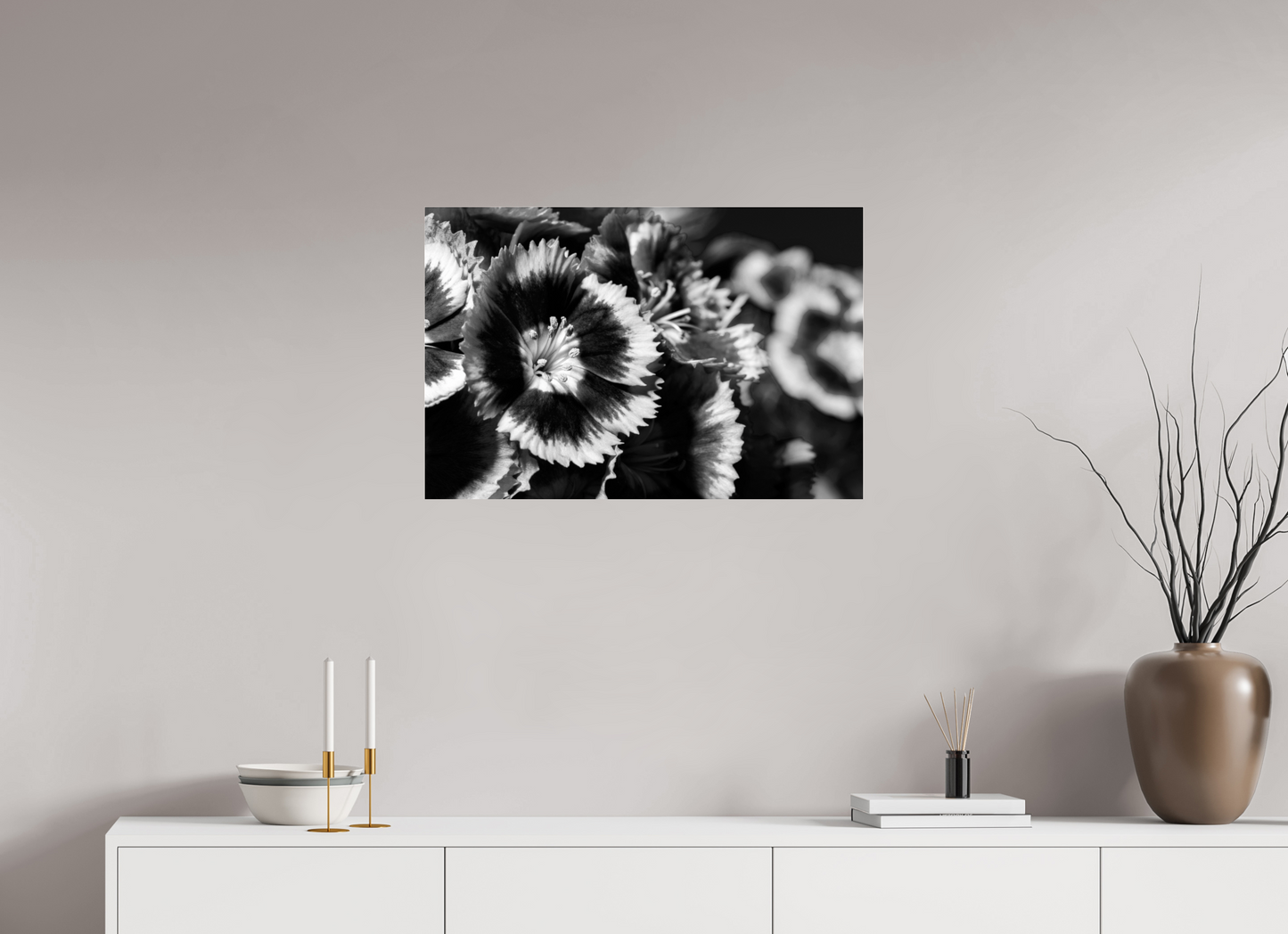 75 x 50 cm, Glänzender Foto-Abzug Acrylglas Bartnelke_02