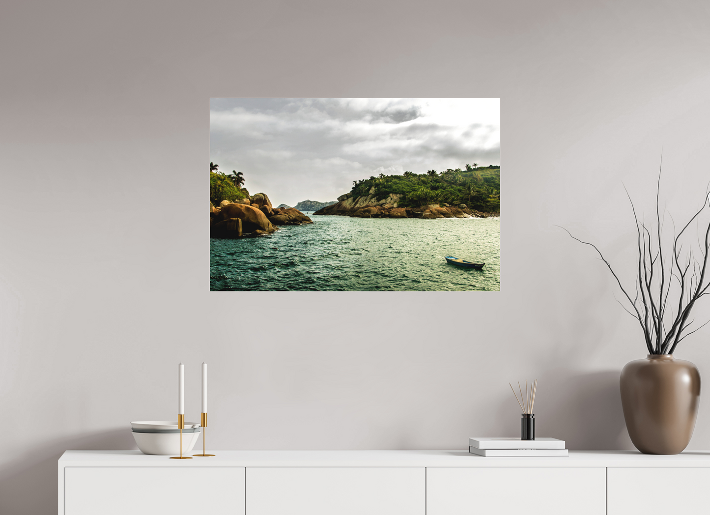 90 x 60 cm, Fine Art Acrylglas Matt Ilha Vitória - Ilhabela - SP