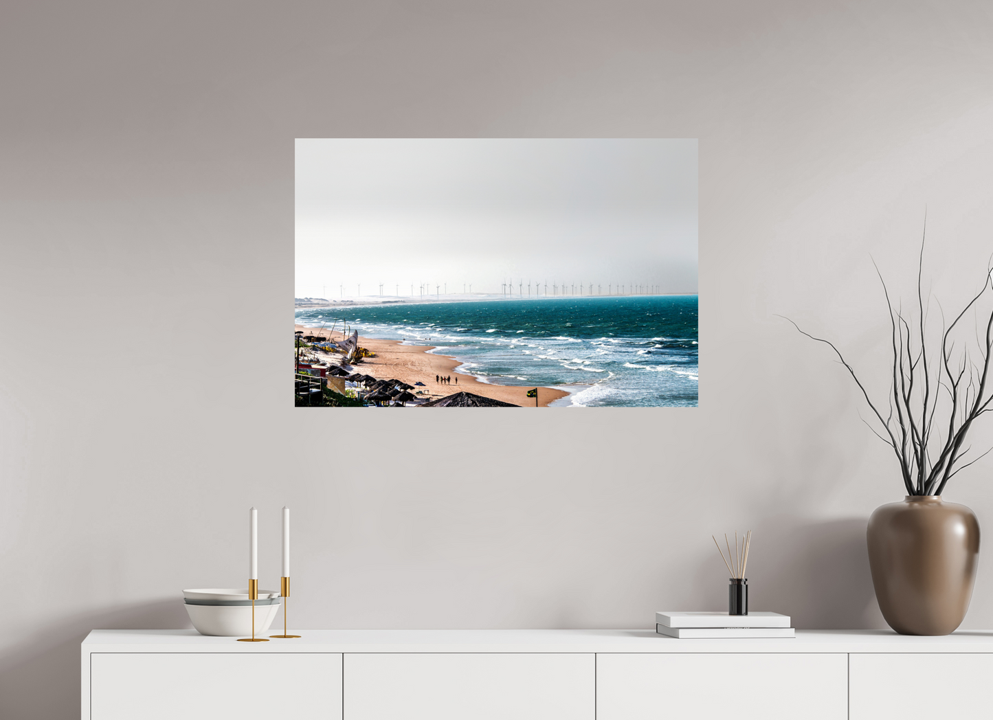 90 x 60 cm, Fine Art Print auf Alu-Dibond ohne Aufhang Canoa Quebrada - Aracati - CE