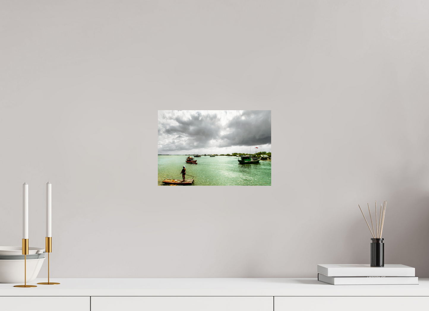 30 x 20 cm, Fine Art Print auf Alu-Dibond ohne Aufhang Rio João de Tiba - Santa Cruz Cabrália - BA