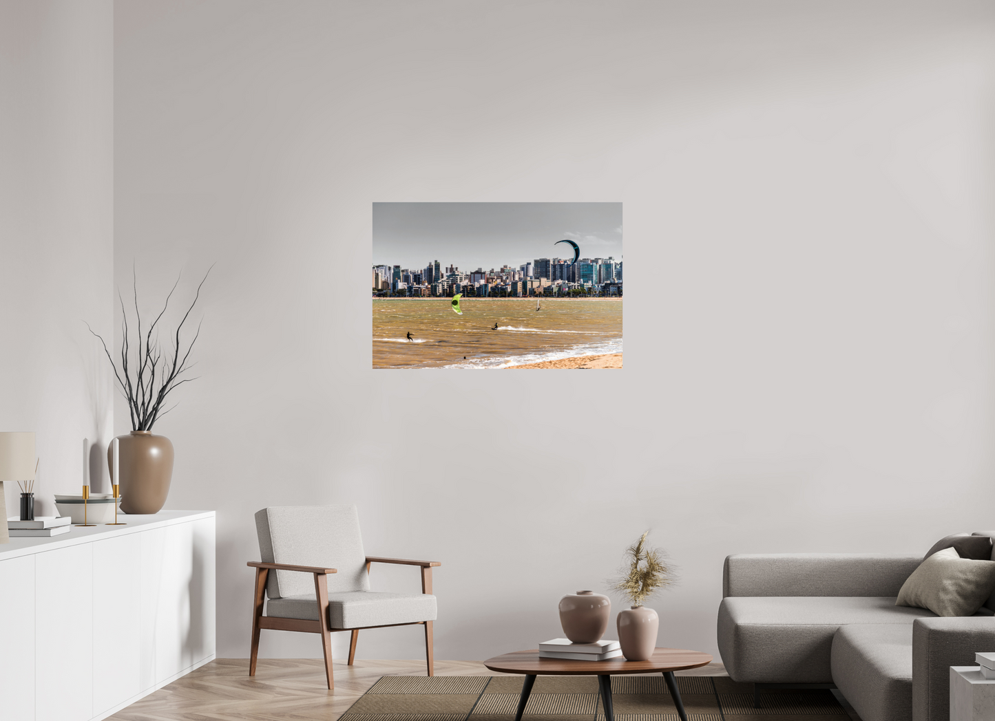 105 x 70 cm, Fine Art Print auf Alu-Dibond ohne Aufhang Praia de Camburi - Vitória - ES