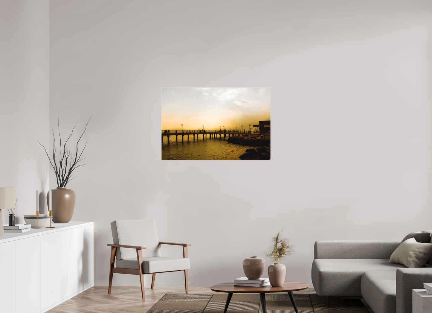 105 x 70 cm, Fine Art Acrylglas Matt Deck do Pescador - Santos - SP
