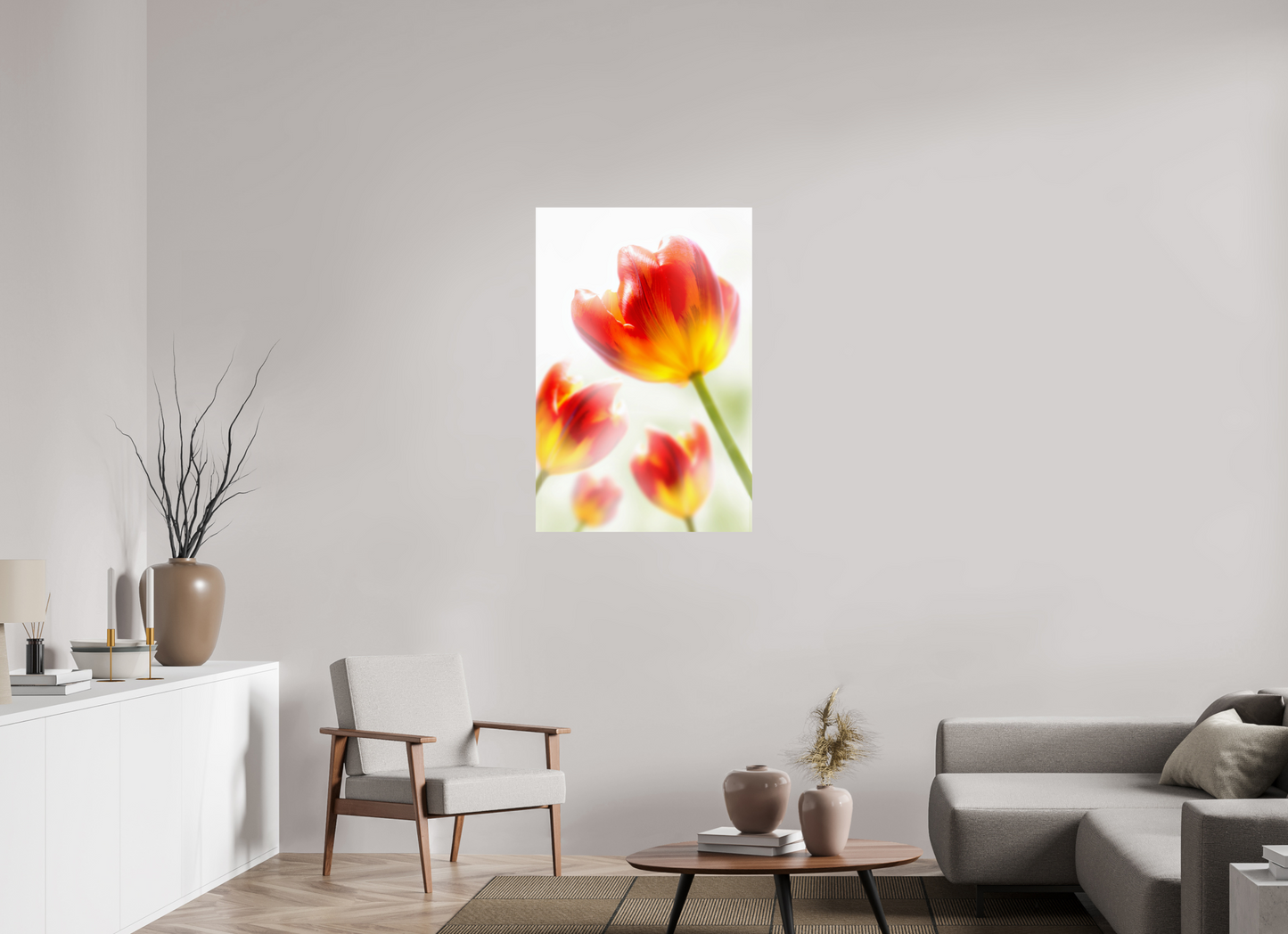 70 x 105 cm, ChromaLuxe HD Metal Print Tulpe-02