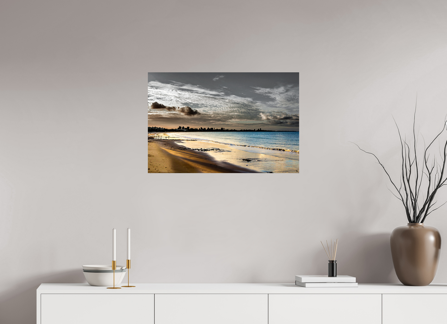 75 x 50 cm, Fine Art Print auf Alu-Dibond ohne Aufhang Praia do Manaíra - João Pessoa - PB