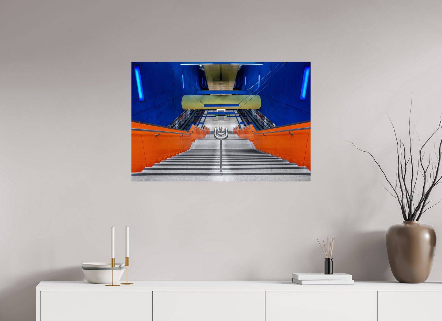 90 x 60 cm, Fine Art Print Metallic Edition Olympia Einkaufszentrum #1 München