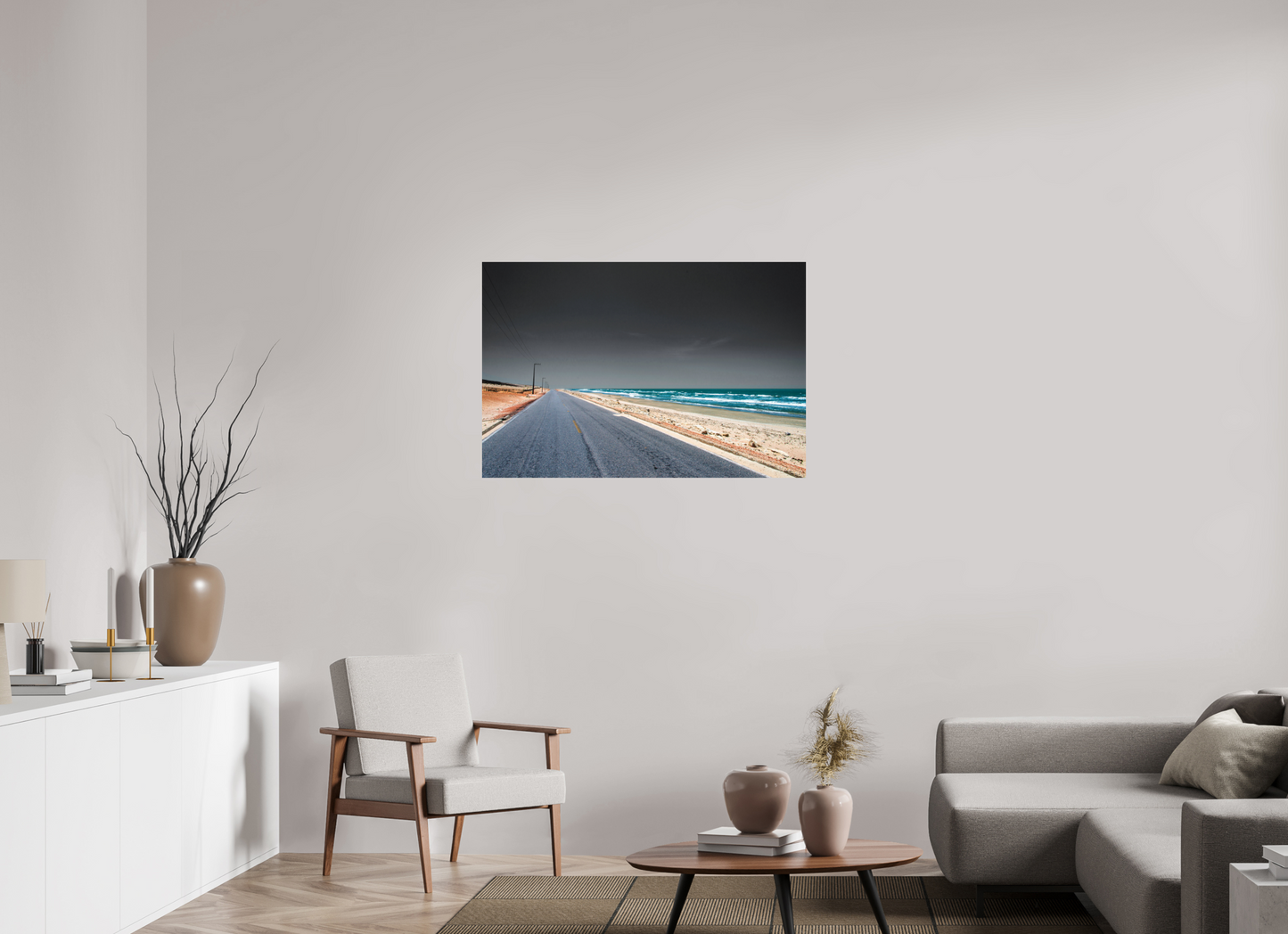 105 x 70 cm, Fine Art Print auf Alu-Dibond ohne Aufhang Ponta do Mel - Areia Branca - RN
