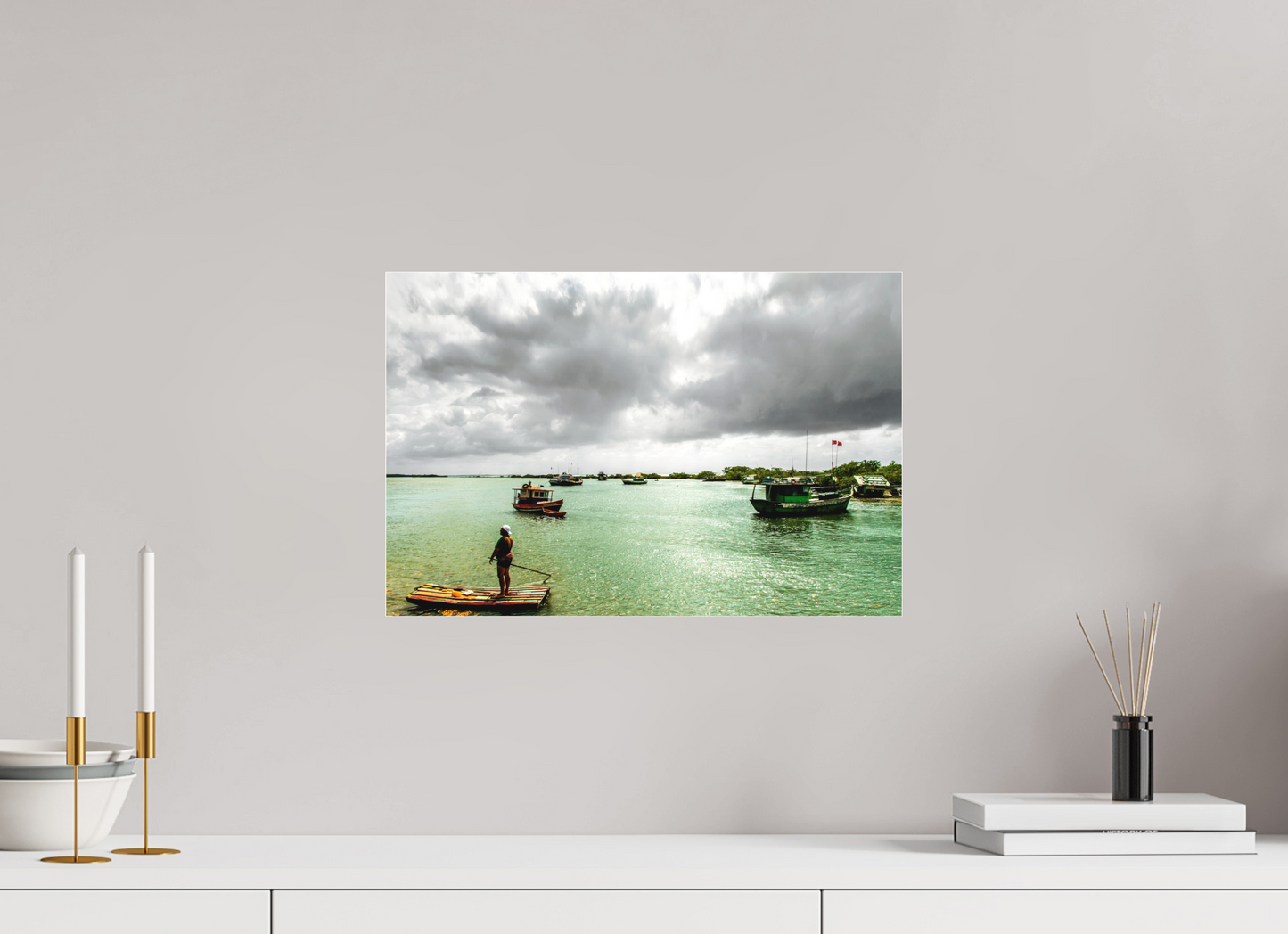 45 x 30 cm, Fine Art Acrylglas Matt Rio João de Tiba - Santa Cruz Cabrália - BA