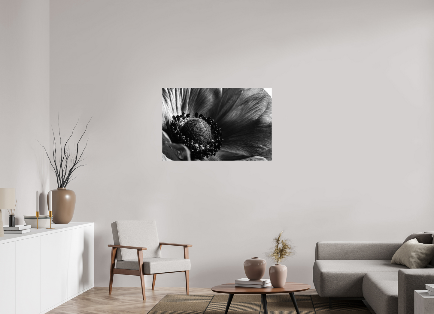105 x 70 cm, Glänzender Foto-Abzug Acrylglas Kronenanemone_03