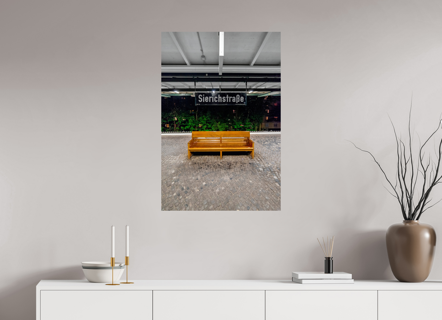 60 x 90 cm, Fine Art Print Metallic Edition Sierichstrasse #2 Hamburg