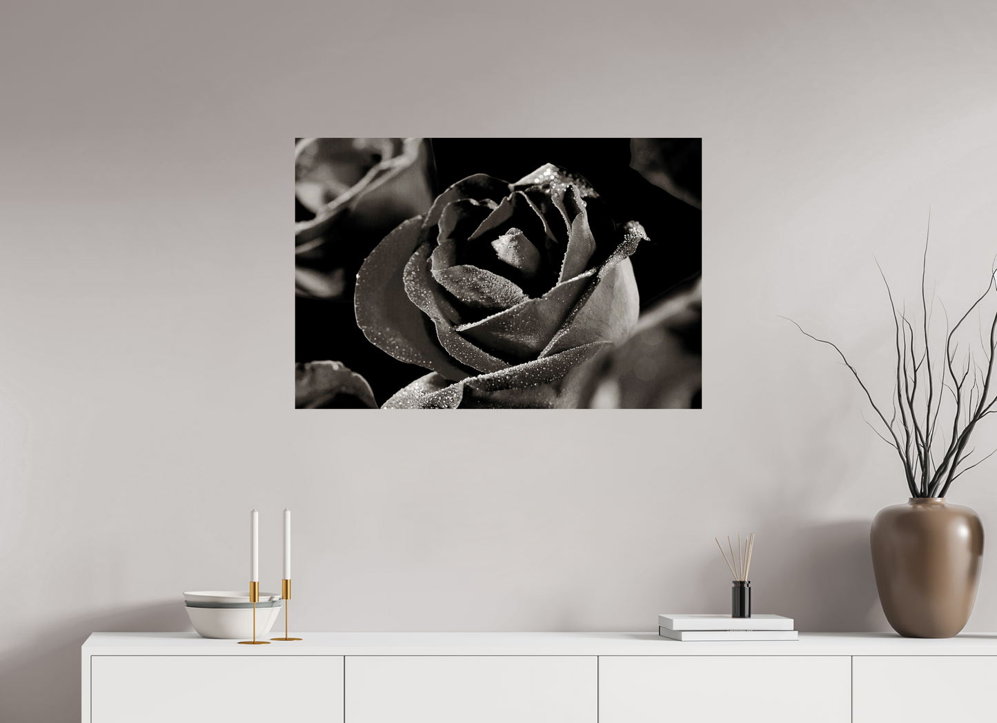 90 x 60 cm, ChromaLuxe HD Metal Print Rose_02
